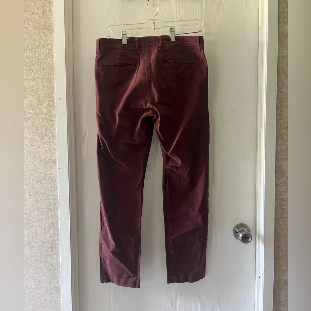 J. Crew Men's Dark Red Chinos